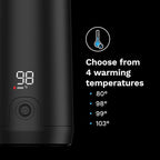 Baby Brezza SuperFast Portable Baby Bottle Warmer – 67% Faster - Travel Breastmilk Warmer and Formula Warmer - Safe, Even Heating - Up to 9oz - No Adapters, Black