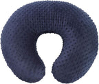 iEvolve Minky Nursing Pillow Cover Breast Feeding Pillow Cover Slipcover U Shape for Baby Boy Girl,Cover Only(Navyblue)