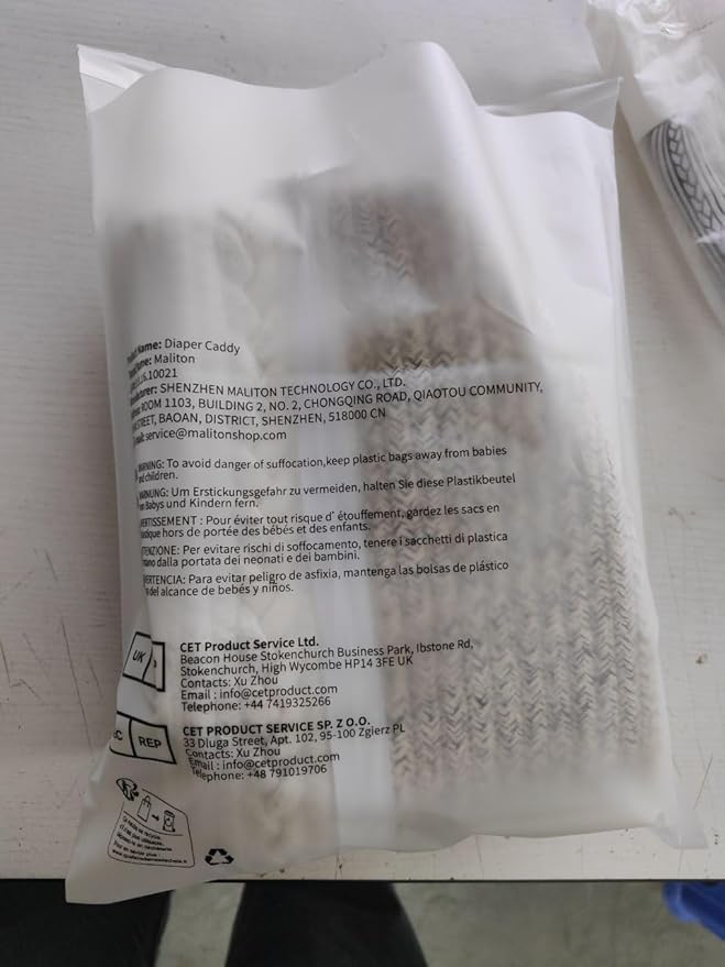 Maliton Extra Large Diaper Caddy Organizer, Cotton Rope Nursery Basket, Portable Organizer for Changing Table, Car, Diaper Storage for Baby Stuff for Newborn