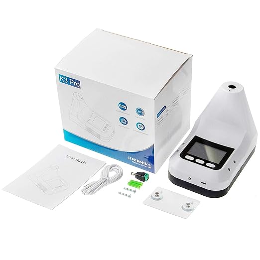 LETUSTO Wall-Mounted Infrared Temperature Reader, Non-Contact Instant LED Display with Alarm (with Stand)