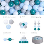 GOGOSO Ball Pits Balls for Toddlers Pack of 50 100 200 Plastics Shape Ball Non-Phthalate Non-BPA Non-Toxic 2.2-Inch Crush Proof Play Balls