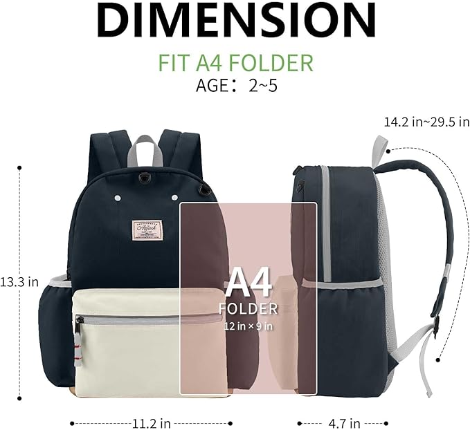 Toddler Backpack for Boys 2-5: Preschool Kindergarten 13" Daycare Backpacks Fit A4 Folder