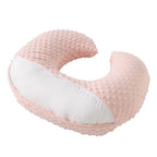 Nursing Pillow and Positioner with Cover for Breastfeeding and Bottle Feeding, Propping Baby, Tummy Time, Baby Sitting Support, Awake-Time Support (Light Pink, 22" x 17.7" x 5.9")