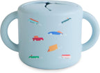 mushie Silicone Snack Cup | Spill Proof Food Container for Toddler and Baby (Retro Cars)