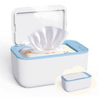 Baby Wipe Warmer, Wipe Warmer and Baby Wet Wipes Dispenser, Evenly Heated Wipes Warmer for Newborn Baby, Smart Precise Control Portable Wipe Warmer, Large Capacity Diaper Warmer for Nursery (Blue)