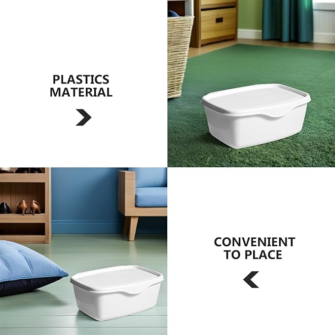 Totority 2pcs Wet Tissue Dispenser Box with Lid, Baby Wipe Holder, Plastic Tissue Storage Container for Home, Office, Bathroom, White