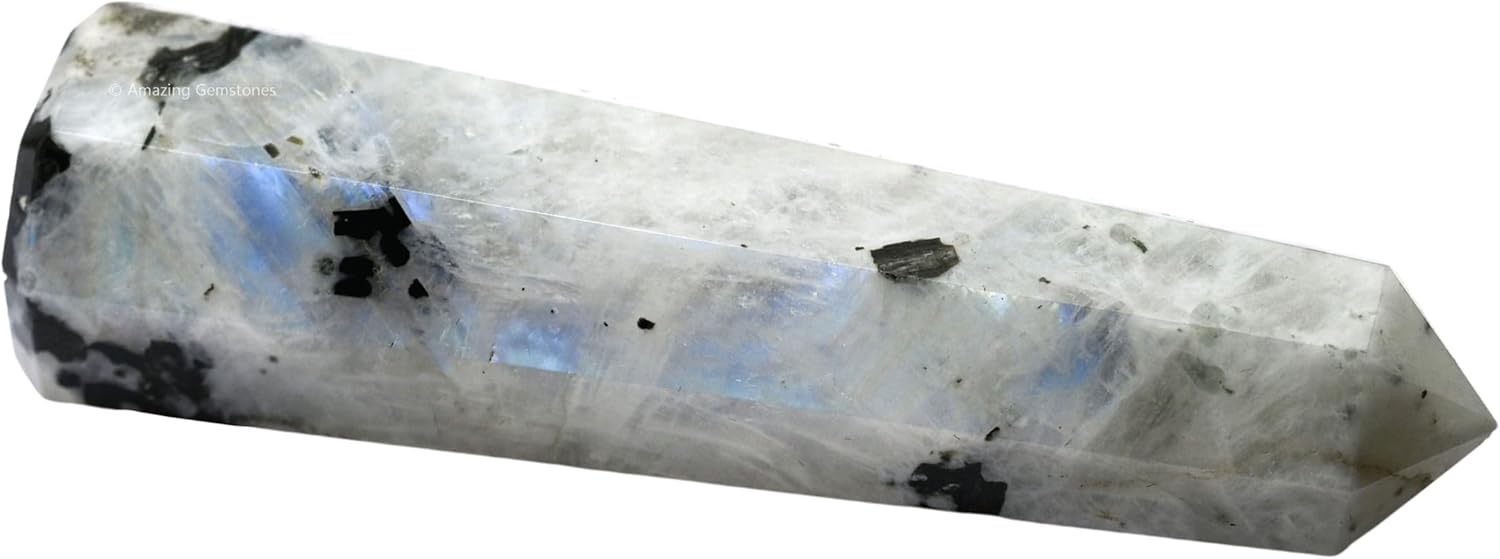 Amazing Gemstone Rainbow Moonstone Crystal Towers ~ Natural Healing Crystal Point Obelisk for Reiki Healing and Crystal Grid (2 to 3 INCH)