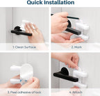 Inaya Door Lever Lock (4 Pack) – Child Proof Handle Locks, 3M Adhesive & Easy Installation for Home, Baby-Proof Locks for Kids Safety, Compatible with standard doors