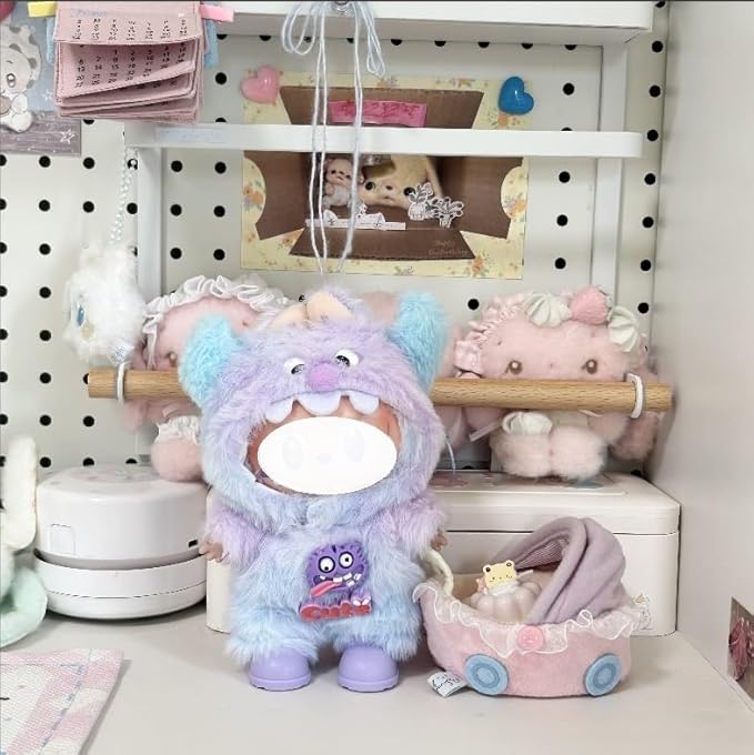 Clothes for LABUBU 17cm Doll (NO Doll),Outfit for LABUBU,Dress and Hairpin Set for LABUBU Dress Up,Accessories for LABUBU