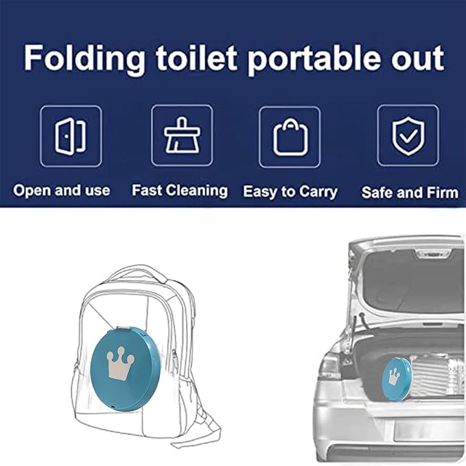 SunnySmile Travel Potty for Toddler, Portable and Foldable Toilet, Apply to Seat Emergency Toilet for Car, Camping, Outdoor, Indoor (green, large)