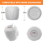 Innovative Door Knob Safety Cover for Kids (4 Pack) New Hidden Holes Covers and Lockable Design Babyproof Door knob Handle Cover - No Screwdriver or Tools Needs