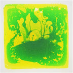 LONGKING 12" X 12" Sensory Tiles for Activity Play Centers for Children, Sensory Floor Tiles, Liquid Floor Tiles, Autism Sensory Poducts, Green-Yellow