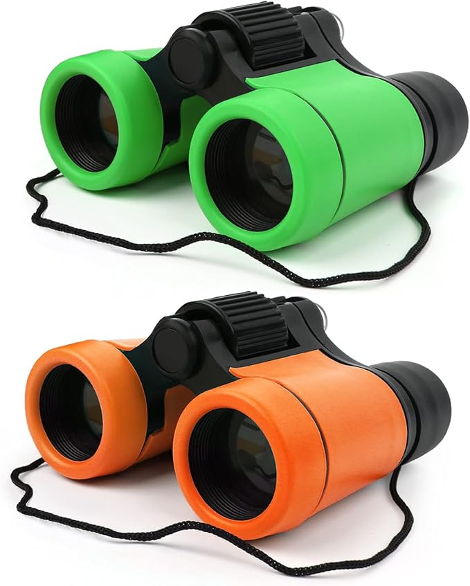 Scotamalone Kids Binoculars Shock Proof Toy Binoculars Set for Age 3-12 Years Old Boys Girls Bird Watching Educational Learning Hunting Hiking Birthday Presents