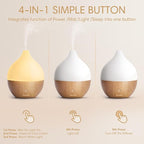 SALKING Essential Oil Diffuser, 100ml Small Aromatherapy Diffuser with Auto Shut-Off Function, Ultrasonic Diffusers for Essential Oils, Cool Mist Humidifier with Warm White Lights, for Office Home
