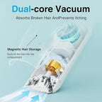 Baby Hair Clippers with Vacuum, Quiet Hair Trimmers for Kids, IPX7 Waterproof Rechargeable Cordless Haircut Kit for Baby Children Infant