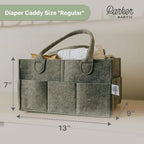 Parker Baby Diaper Caddy - Nursery Storage Bin and Car Organizer for Diapers and Baby Wipes - Charcoal, Regular