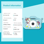 Kids Camera Toys,48MP Dual Lens with 64G SD Card and Cartoon Soft Cover for 3-8 Year Old Girls Boys (BlueDJS)