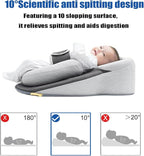 Soft Baby Reflux Pillow Portable Adjustable Baby Wedge Pillow for Newborn Infant, Support Breastfeeding Pillows