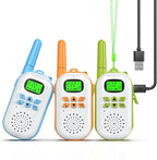 Walkie Talkies for Kids Rechargeable,Toys for Boys and Girls Ages 3-12, 3 Pack Long Range 2-Way Radios, Birthday Gifts,Christmas Stockings, Outdoor Play, Family Games, Hiking Camping Gear