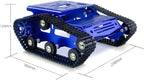 Tank Car Chassis with DC Geared Motor, Shock Absorbing Robot Chassis Full-Metal Robotic Moving Platform Track for RaspberryPi Arduino Jetson Microb DIY Maker Smart Robot Car Learning Kit
