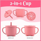 Silicone Baby Feeding Set 10 Pcs, Baby Led Weaning Supplies, Baby Feeding Supplies Set BPA Free, Baby Essentials for Newborn Gift Red