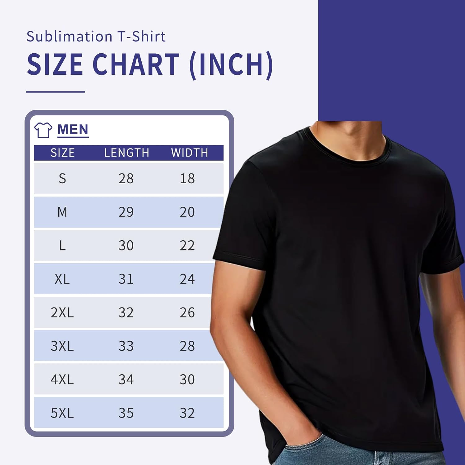 Polyester Adult T-Shirts for Sublimation, 6 Pack, White, Crew Neck, Short Sleeve