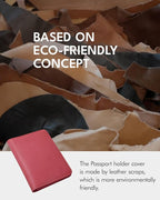 ALLIVE Passport Holder for Travel Women Men,Genuine Leather Passport Cover Wallet,Travel Must Haves Airport Essentials Travel Gifts Pink