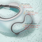 Baby Shower Cap Shield, Shower Cap for Kids, Visor Hat for Eye and Ear Protection for 0-9 Years Old Children, Cute diving goggle Shape Makes The Baby Bath More Fun (Grey)