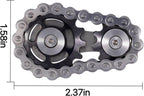 Chain Gear Fidget Spinner, Metal Sprocket Chain Fidget Toy, Stress Anxiety Relief Fidget Toy, Bike Chain Gears Novelty Toy,Metal EDC for Anxiety Relieve Boredom ADHD Autism (Dark Grey)