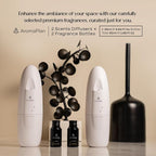 AromaPlan Authentic 2025 Upgraded Plug in Waterless Diffuser (2 Fragrances Included)-Cold Air & Nanotechnology Diffusers for Home & Office- Silent Wall Diffuser Plug in (2 Devices +2 Scents)