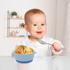 4 Pack Stainless Steel Baby Bowls with Suction, 2-in-1 SUS304 Toddlers Bowl & Removable Silicone Suction Kids Bowl Anti Scald Non Toxic Snack Container for Baby Food Feeding