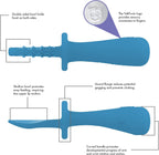 TalkTools ITSY Tiny Silicone Spoons – Twin Pack Soft Silicone Self-Feeding Training Spoons for Kids & Toddlers, Anti-Choking Flange Guard and Non-Slip Handle (Ocean)