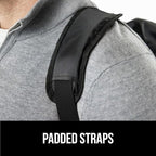 GORILLA GRIP Car Seat Travel Bag for Airplane Gate Check, Easy Carry Padded Backpack Bags Cover Carseats, Infant Baby Carriers and Toddler Booster Seats for Airport, Child Air Travels Essential, Black