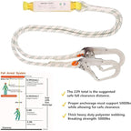 Fall Protection Safety Harness OSHA/ANSI Compliant,internal Shock Absorbing landyard&Hook