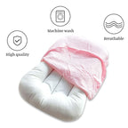 Hooyax Muslin Baby Lounger Cover Soft Organic Cotton Slipcover Fits Newborn Lounger for Baby Boys and Girls (Pink)