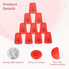 yeesport Sport Stacking Cups, 24pcs Sports Stacking Cups Sport Training Game for Challenge Competition Travel Party Gift for Kids and Adults (Purple & Red)