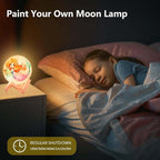 HOLA Paint Your Own Moon Lamp Kit, 2025 Update USB Rechargeable Remote Control, DIY Arts Supplies and Crafts Kit, Ages 6 7 8 9 10 11 12 13 Year Old Girls Boys Kids Birthday Gifts