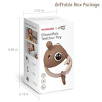 Baby Teething Toys 3-6 Months with Pacifier Clip, Mombella Clownfish Teether for Babies 6-12 Months, Food Grade Silicone Infant Teething Relief Toy, Baby Shower Gifts for Newborn Boys Girls, Tanned