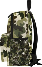 Toddler Backpack for Boys Girls - 12 Inch Green Camo Kids Backpacks Preschool Kindergarten Lightweight Waterproof Schoolbag Book Bag for School