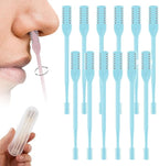 2-in-1 Nasal Hair Cutter, 360° Rotating Double Sided Nose Hair Removal Tool, Nose Hair Clipper with Ear Picker for Women and Men (Blue, 12 PCS)