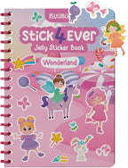 Stick4Ever Jelly Sticker Book - for Kids - Waterproof, Easy to Clean Jelly Stickers for Kids - Reusable Sticker Book for Toddlers with 50 Pc of Reusable Stickers (Wonderland)