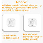 No Drill Metal Furniture Anchors (10 Packs) for Baby Proofing, 14" Adhesive Anti-Tip Furniture Wall Safety Straps for Child, Keep Toddlers & Pets Safe from Falling Furniture Like Dresser & Bookshelf