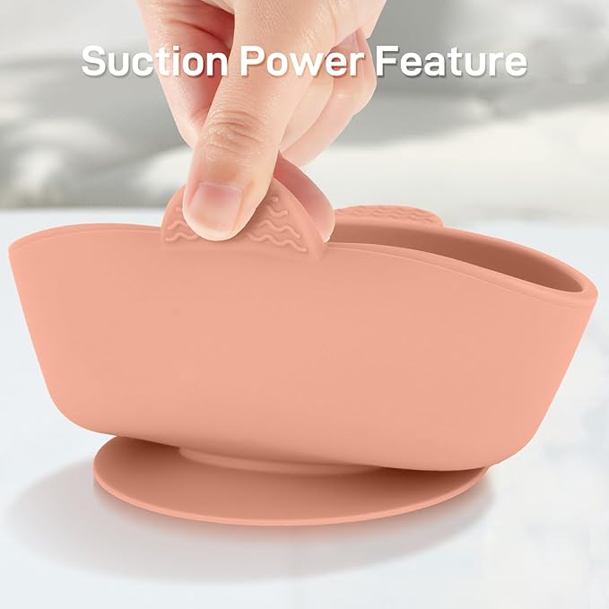 3 Pack Baby Bowls with Suction, Stay Put Silicone Suction Bowls for Babies Toddler Kids, BPA Free, Soft Safe Baby Led Weaning Supplies for Food Bowl, Microwave and Dishwasher Safe