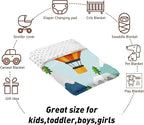 Personalized Baby Crib Bedding Set, Custom Name Hot Air Balloon Pattern Nursery Bedding Set 3 Pcs, Baby Blanket Fitted Crib Sheet Changing Pad Cover, Personalized Nursery Decor Gift for Newborns Boys