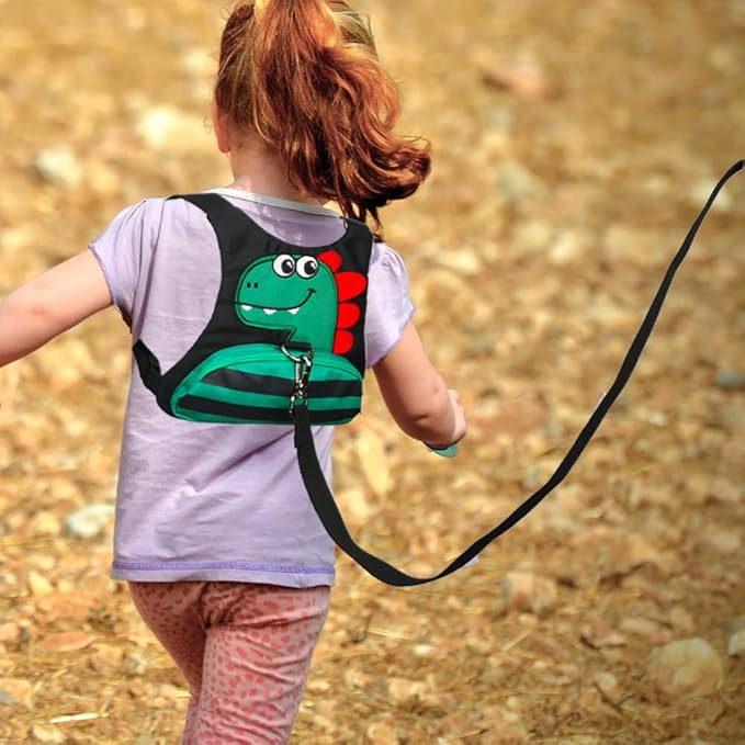 Toddler Leash for Kids-Baby Child Harness with Anti Lost Wrist Link for Boys/Girls (Black3)