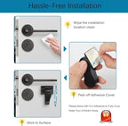 Child Proof Door Lever Lock - 2 Pack - Door Locks for Kids Safety - Door Knob Child Proof - Baby Proofing 3M Adhesive - Door Handle Child Proof - Baby Safety Locks for Toddlers - Black