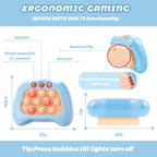 Children Quickly Push Toy Games, Adults Quickly Push Handheld Game Toys, Bubble Pressure pop-up Light Games, Birthday, Boys and Girls Autism Relief, Multiplayer PK