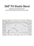 TILLYOU Muslin Changing Pad Cover for Baby Girls Boys, Soft and Breathable Cotton Diaper Changing Table Cover, 2 Pack(Daisy)