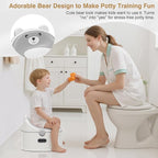 3-in-1 Toddler Potty Training Toilet for Boys & Girls - Convertible Potty Chair with Step Stool for Toddlers 1-3, Anti-Slip Design Toddler Toilet Seat - Removable & Easy to Clean