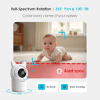 ieGeek Baby Monitor with 2 Cameras, 5" Screen & 1080P Cameras & Free Smart App Split Screen Dual Baby Monitor, Upgraded Night Vision/PTZ/2-Way Audio/Auto Tracking Detection Notification and Alert